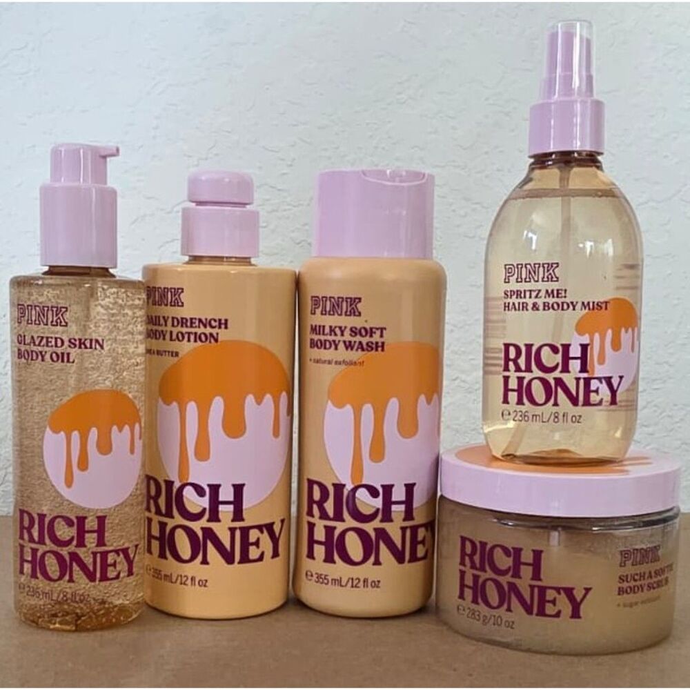 Victoria's Secret PINK "Rich Honey" body care FULL SET OF 5